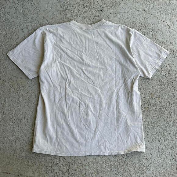 Vintage 90s Historic Iditarod Alaskan Sled Dog Race Cream Tee. Sz L - Picture 3 of 4